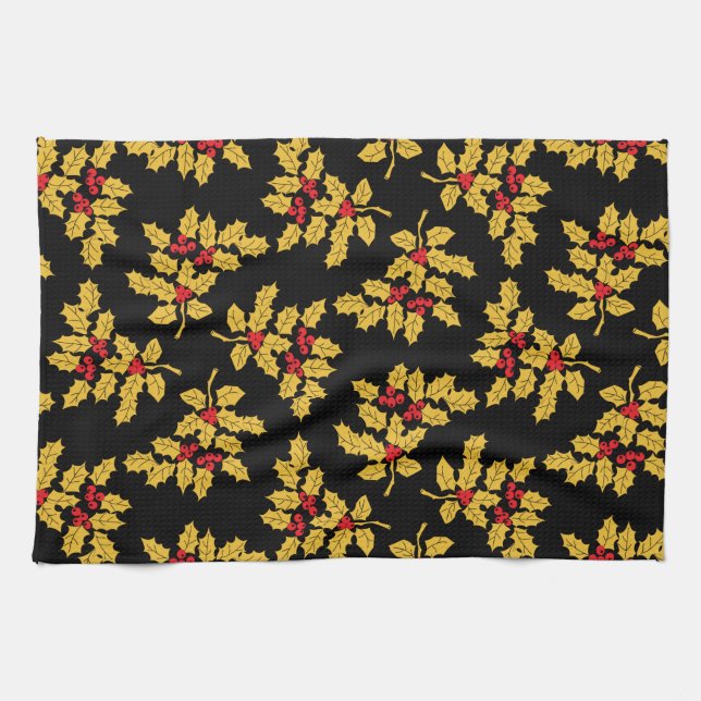 Linge De Cuisine Holly Berries (Horizontal)