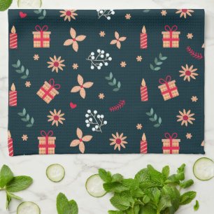 Linge De Cuisine Holly Berry Art Motif Christmas Art Candle Art C