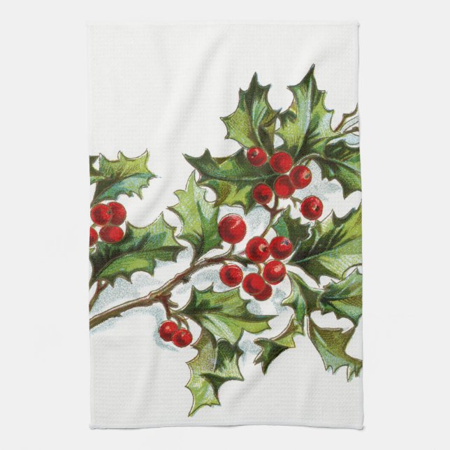 Linge De Cuisine HollyBerries 001 (Vertical)