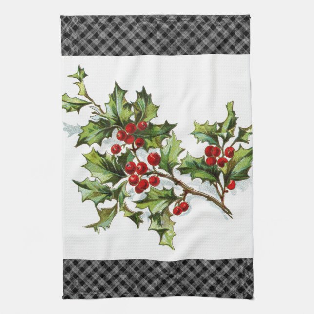 Linge De Cuisine HollyBerries 002 (Vertical)