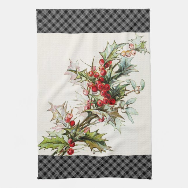 Linge De Cuisine HollyBerries 003 (Vertical)