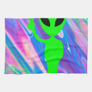 Linge De Cuisine Hologramme alien