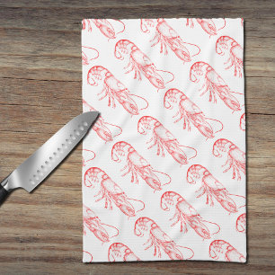 Linge De Cuisine homard rouge vintage