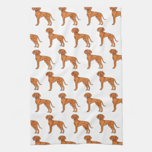 Linge De Cuisine Hongrois Vizsla Cute Cartoon Pointer Chien Motif