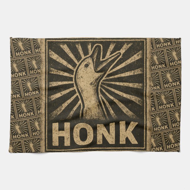 Linge De Cuisine Honk Goose Funny Duck Chicken Mème (Horizontal)