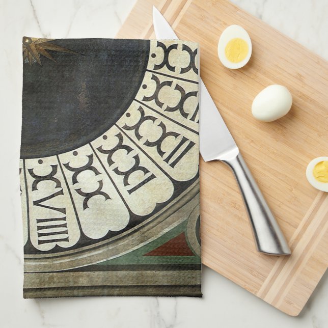 Linge De Cuisine Horloge dans le Duomo par Paolo Uccello (Quart Plié)