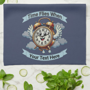 Linge De Cuisine Horloge de vol personnalisable "Heures de vol quan