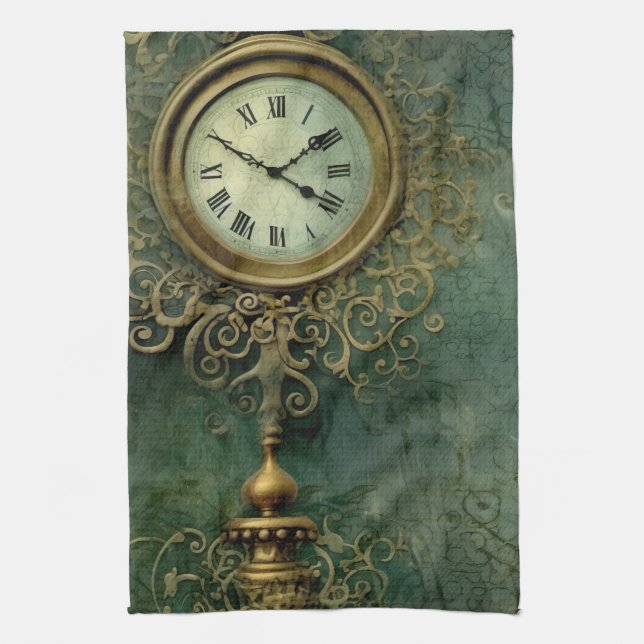 Linge De Cuisine Horlogerie Steampunk Classique avec Rustique Émera (Vertical)