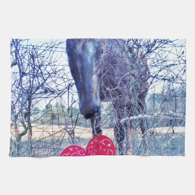 Linge De Cuisine Horse et heart (Horizontal)