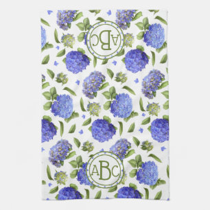 Linge De Cuisine Hortensias bleus