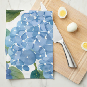 Linge De Cuisine Hortensias bleus   Beau buisson floral