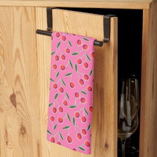 Linge De Cuisine Hot rose rétro Berry Cherry Pop Art