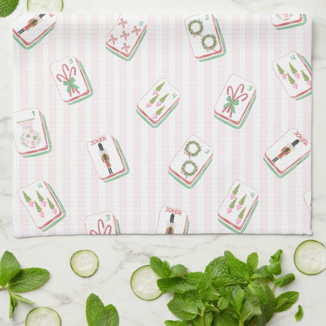 Linge De Cuisine Hôtesse de Mahj-y Noël  (Plié)