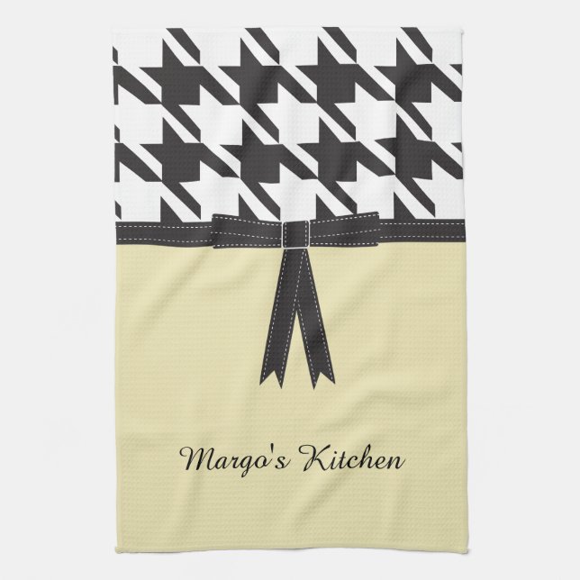 Linge De Cuisine Houndstooth moderne (Vertical)