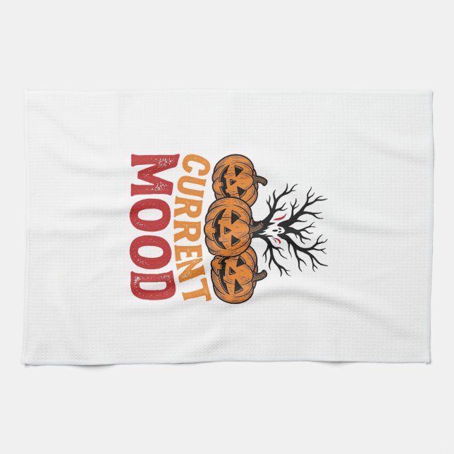 Linge De Cuisine Humeur actuelle Halloween Citrouille Conception de (Horizontal)