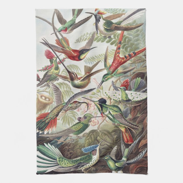 Linge De Cuisine Hummingbird Bird Wildlife Classic Painting (Vertical)