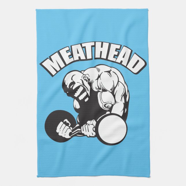 Linge De Cuisine humour "Body building" - MEATHEAD (Vertical)