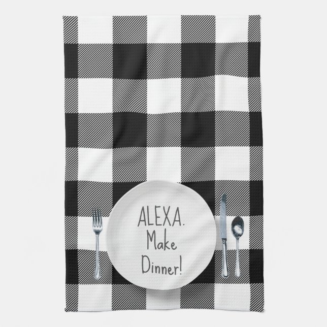 Linge De Cuisine Humour de commande Alexa (Vertical)