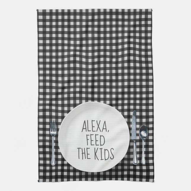 Linge De Cuisine Humour de commande Alexa (Vertical)