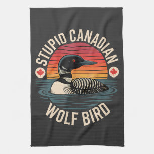 Linge De Cuisine Humour d'oie canadienne loup oiseau stupide