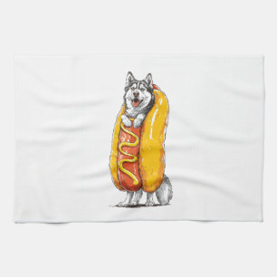 Linge De Cuisine Husky Hot Dog � Costume de nourriture drôle