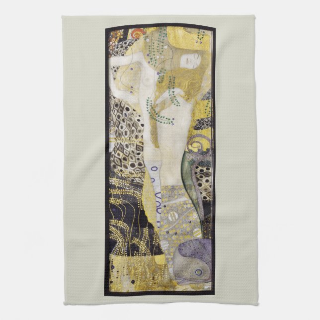 Linge De Cuisine Hydra (alias  Serpents d'eau I) de Gustav Klimt (Vertical)