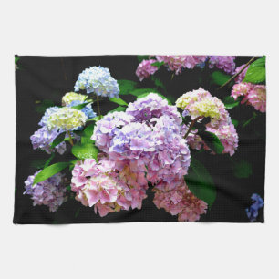 Linge De Cuisine Hydrangea garden, rose, bleu, purple floral