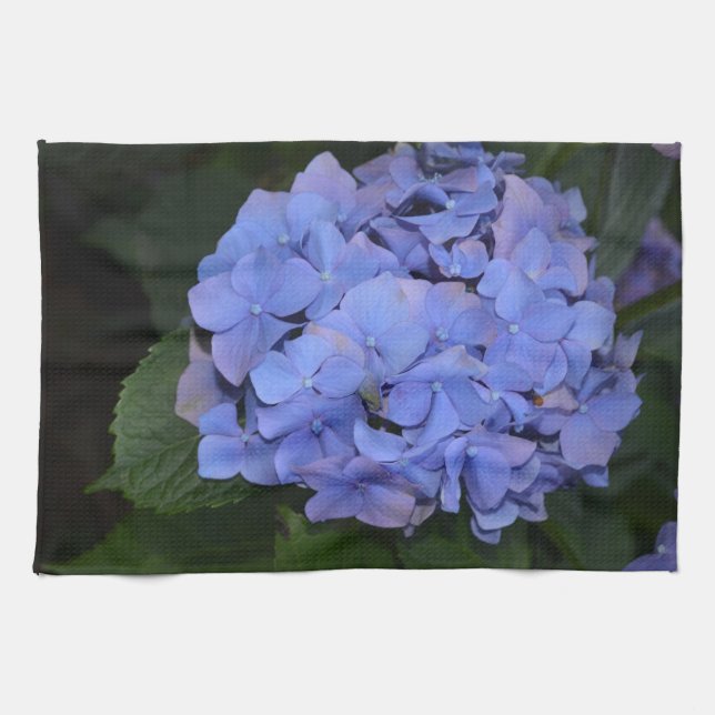 Linge De Cuisine Hydrangea macrophylla violette rustique (Horizontal)