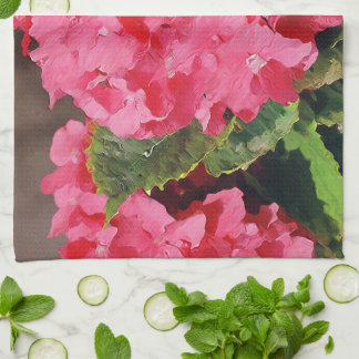Linge De Cuisine Hydrangée rose
