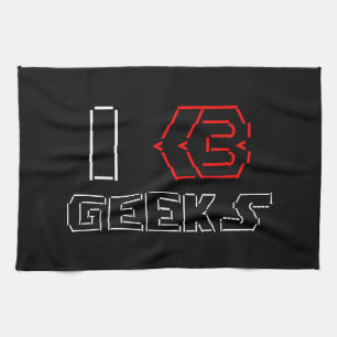 Linge De Cuisine I Heart Geek ASCII ART