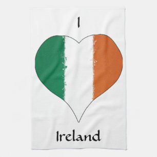 Linge De Cuisine I Heart Ireland Tricolor Drapeau irlandais