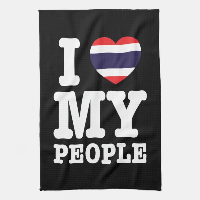 Linge De Cuisine I Heart (Love) My Thai People (Vertical)