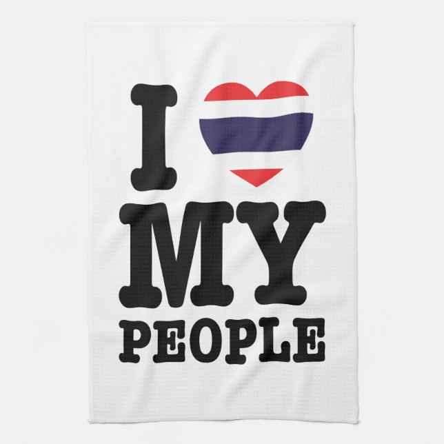 Linge De Cuisine I Heart (Love) My Thai People (Vertical)