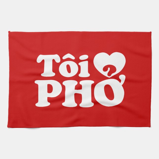 Linge De Cuisine I Heart (Love) Pho (Tôi PHỞ) (Horizontal)