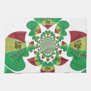 Linge De Cuisine I Love Ethiopia Kaleidoscope - Heartfeel Rasta Art