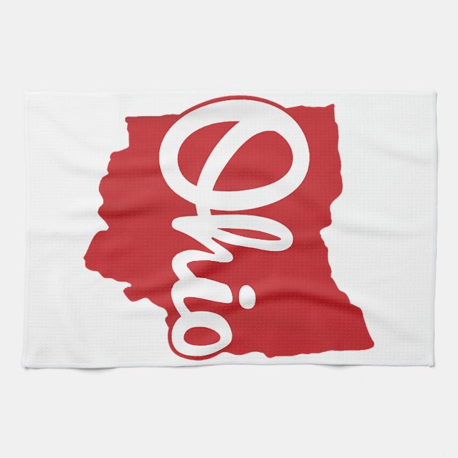 Linge De Cuisine I love My Ohio Home Script Ohio (Horizontal)