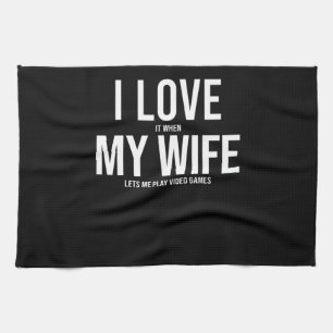 Linge De Cuisine I Love My Wife Funny Art Don