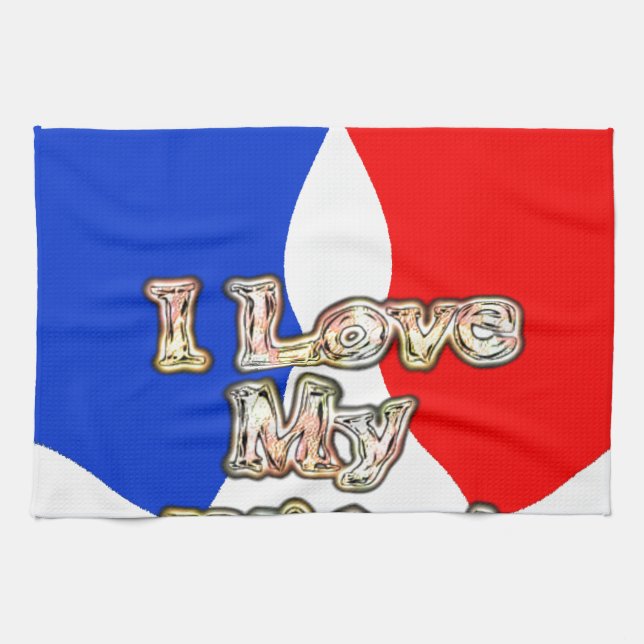Linge De Cuisine "I Love My Wife" Imprimer (Horizontal)