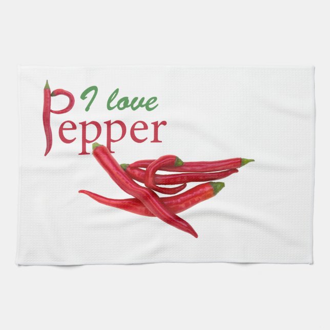 Linge De Cuisine I love pepper (Horizontal)