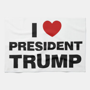 Linge De Cuisine I Love Président Trump Heart