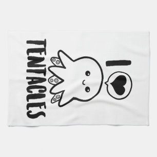 Linge De Cuisine I Love Tentacles T-shirt Cute Octopus Tee