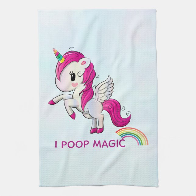 Linge De Cuisine I Poop Magic Funny Unicorne Dit (Vertical)