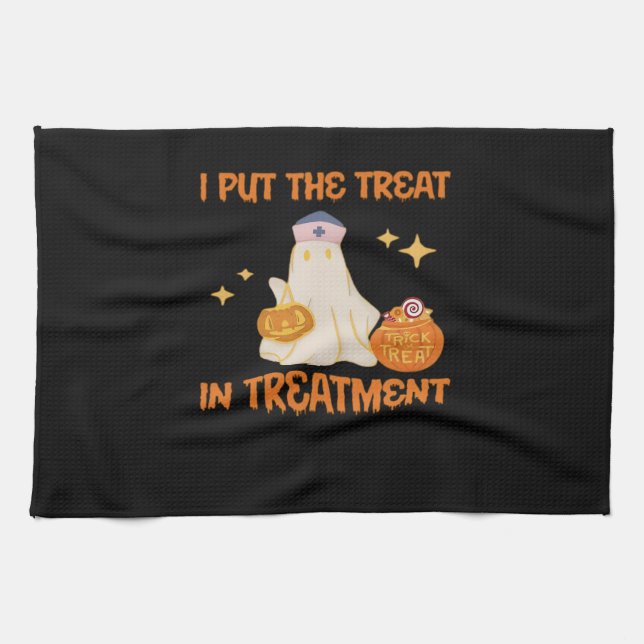 Linge De Cuisine I Put Treat In Treatment Retro Funny Nurse Doctor  (Horizontal)