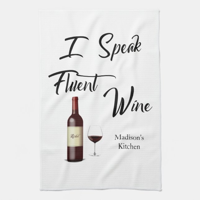 Linge De Cuisine "I Speed Fluent Wine" Bar/ (Vertical)
