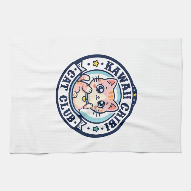 Linge De Cuisine Idée cadeau maman chat chibi kawaii - Kawaii Chibi (Horizontal)
