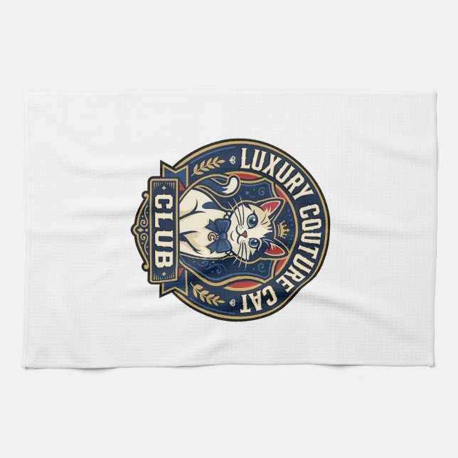 Linge De Cuisine Idée de cadeau pour maman de chat de luxe - Coutur (Horizontal)
