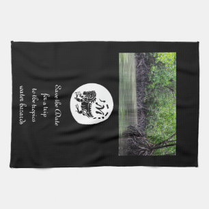 Linge De Cuisine Iguana Wild Silhouette Monogramme Photo