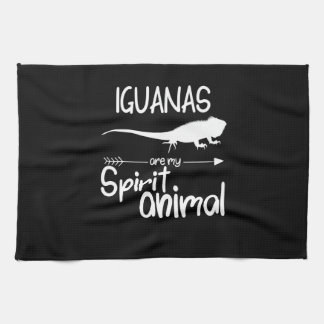 Linge De Cuisine Iguanas Sont Mon Esprit Animal Cadeau Hommes Femme