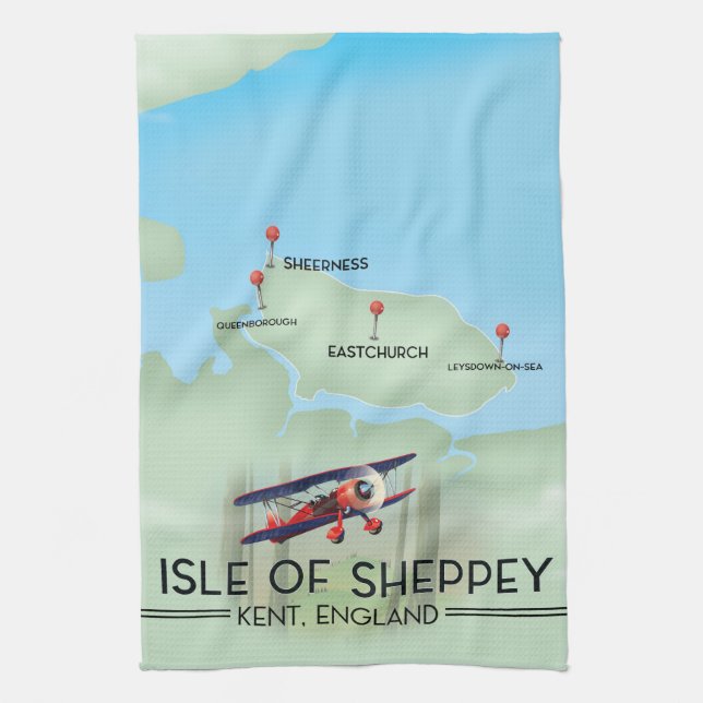 Linge De Cuisine île de Sheppey Kent Angleterre affiche de voyage (Vertical)