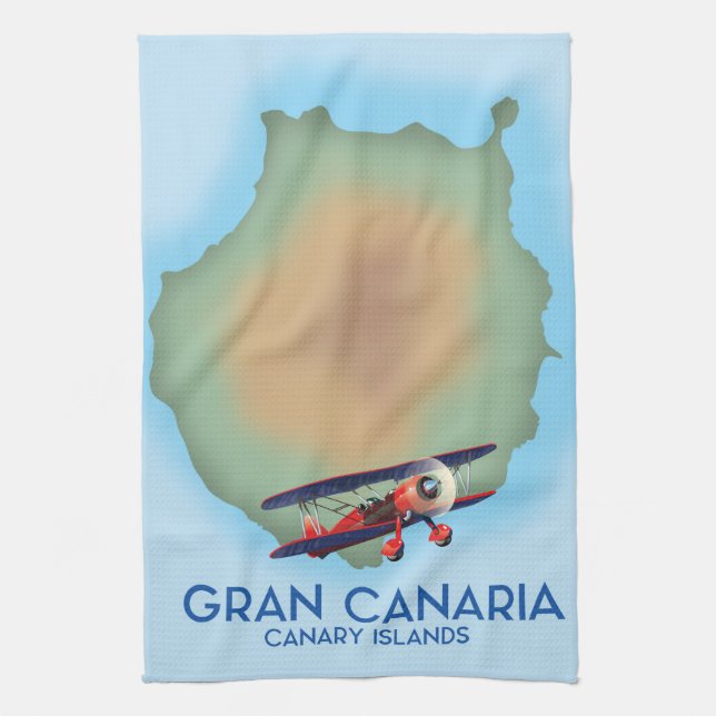 Linge De Cuisine Île des Canaries Gran Canaria, affiche de voyage a (Vertical)